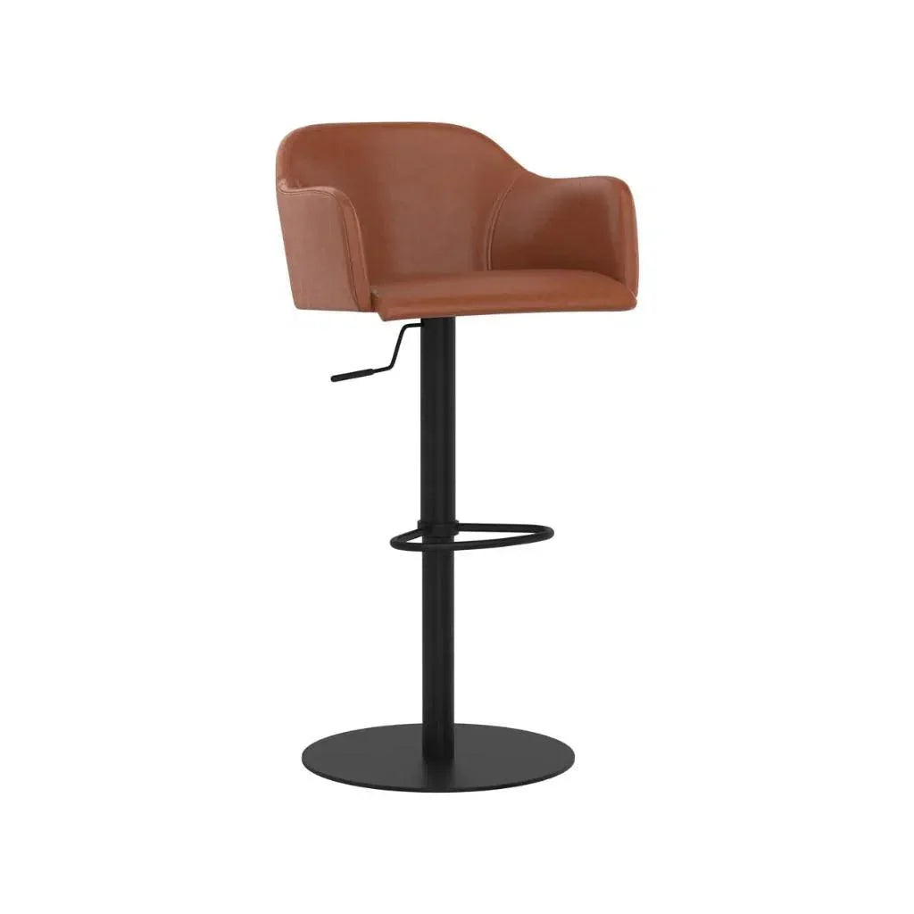 Hensley Leather Modern Adjustable Stool