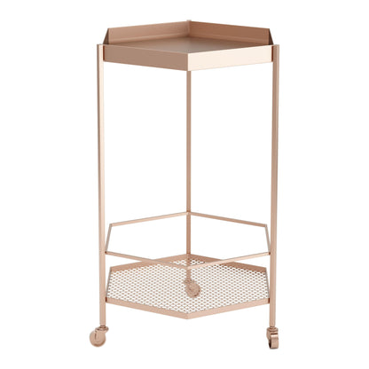 Hex Bar Cart Gold - Sideboards and Things Accents_Gold, Brand_Zuo Modern, Color_Gold, Depth_10-20, Features_With Wheels, Finish_Hand Painted, Height_20-30, Materials_Metal, Metal Type_Steel, Product Type_Bar Cart, Shape_Geometric, Shelf Material_Metal, Width_10-20