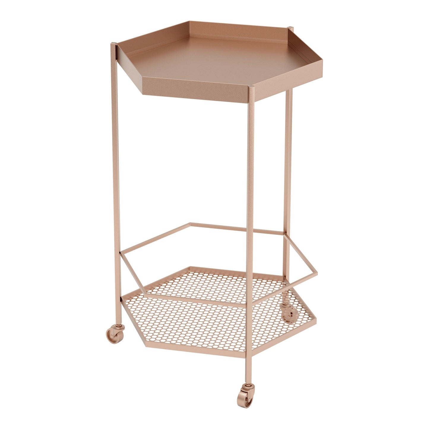 Hex Bar Cart Gold - Sideboards and Things Accents_Gold, Brand_Zuo Modern, Color_Gold, Depth_10-20, Features_With Wheels, Finish_Hand Painted, Height_20-30, Materials_Metal, Metal Type_Steel, Product Type_Bar Cart, Shape_Geometric, Shelf Material_Metal, Width_10-20
