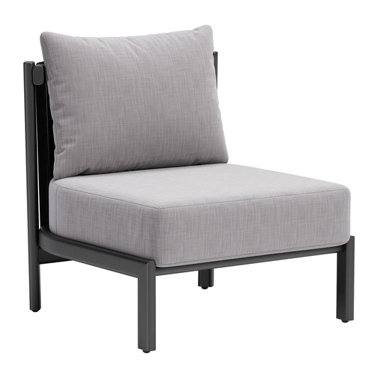 Zuo Modern Horizon Aluminum Gray Armless Accent Chair