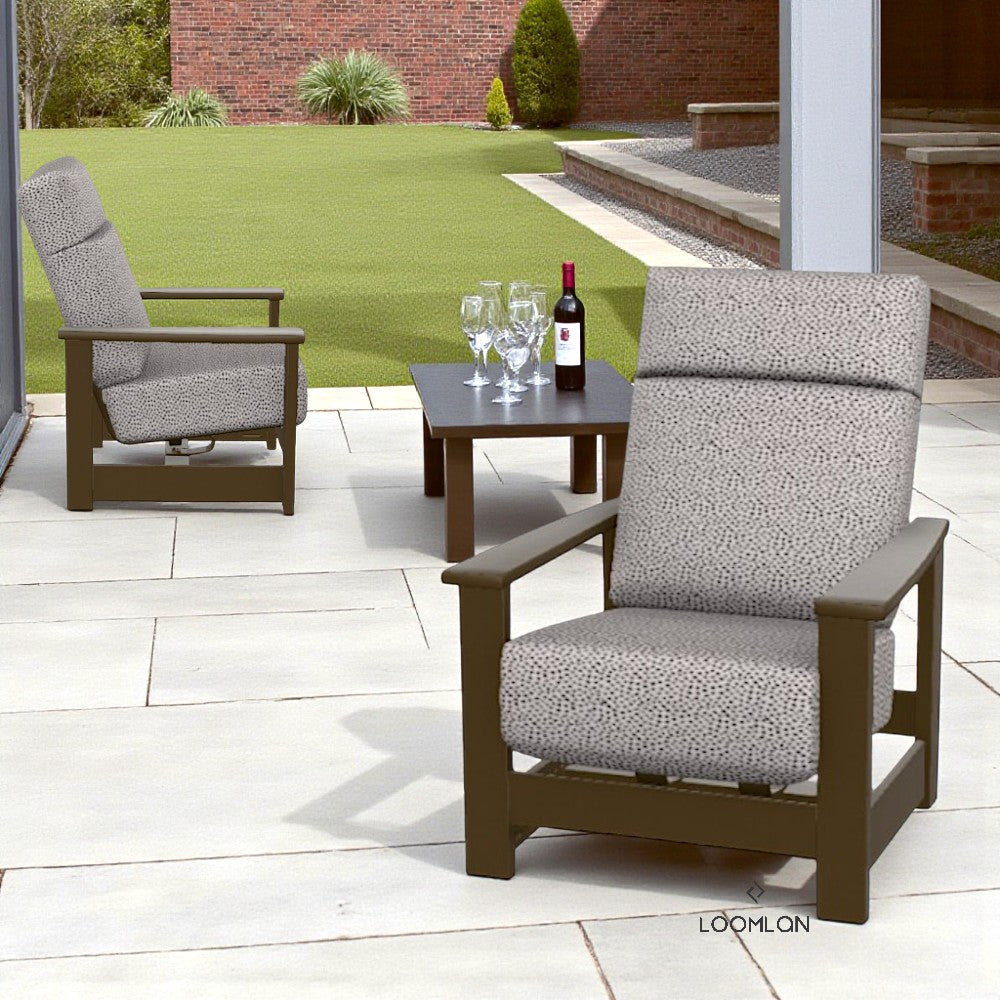Telescope Leeward Deep Seat High Back Hidden Motion Outdoor Arm Chair