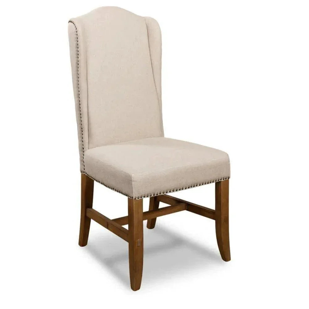 High Velvet Armless Dining Chair 2PC - LOOMLAN - Sarreid - Dining Chairs