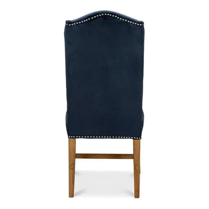 High Velvet Armless Dining Chair 2PC - LOOMLAN - Sarreid - Dining Chairs