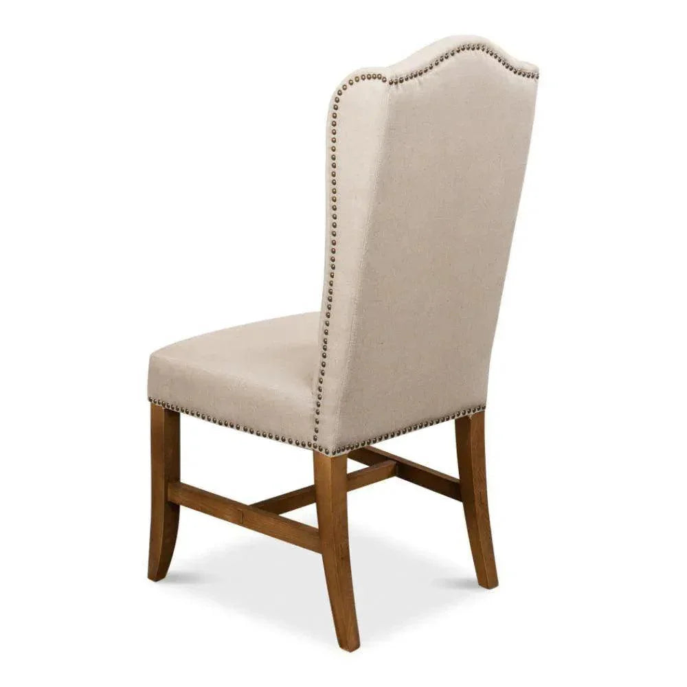 High Velvet Armless Dining Chair 2PC - LOOMLAN - Sarreid - Dining Chairs