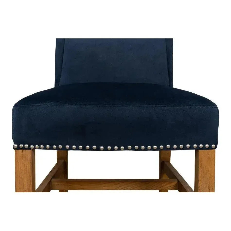 High Velvet Armless Dining Chair 2PC - LOOMLAN - Sarreid - Dining Chairs