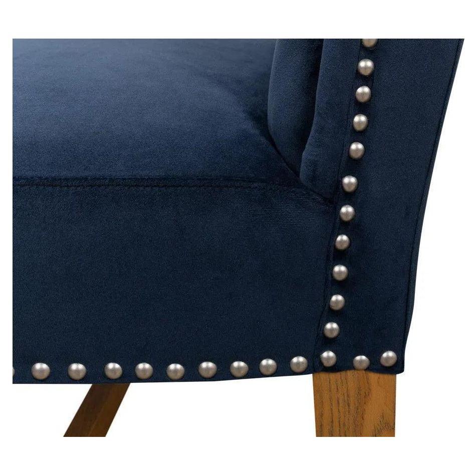 High Velvet Armless Dining Chair 2PC - LOOMLAN - Sarreid - Dining Chairs