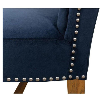 High Velvet Armless Dining Chair 2PC - LOOMLAN - Sarreid - Dining Chairs