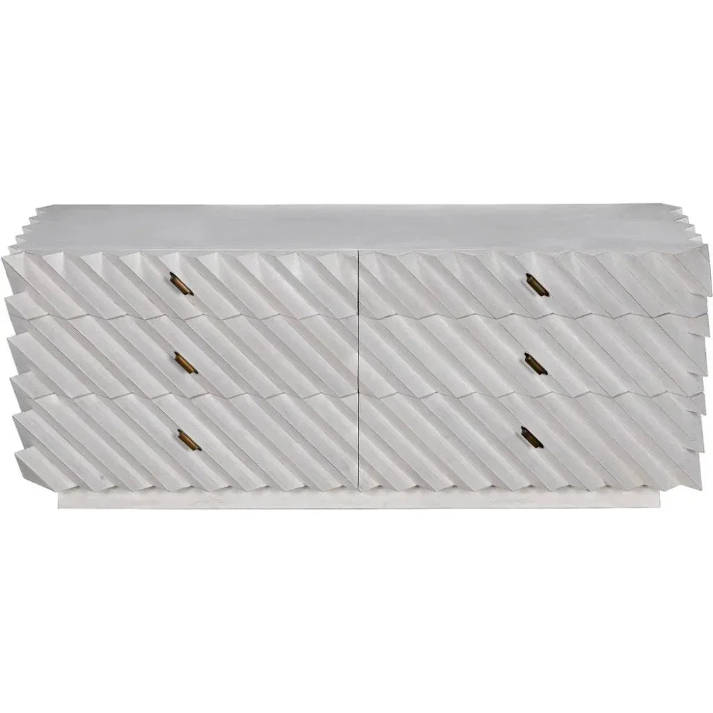 Noir Hikaru Six Drawers Wood Dresser