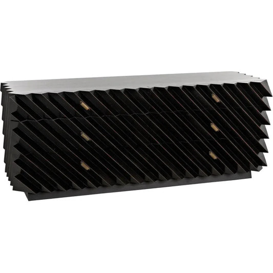 Noir Hikaru Six Drawers Wood Dresser