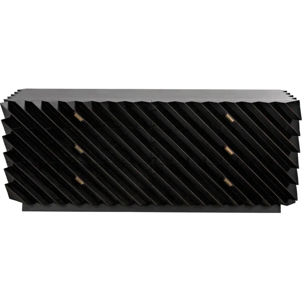 Noir Hikaru Six Drawers Wood Dresser