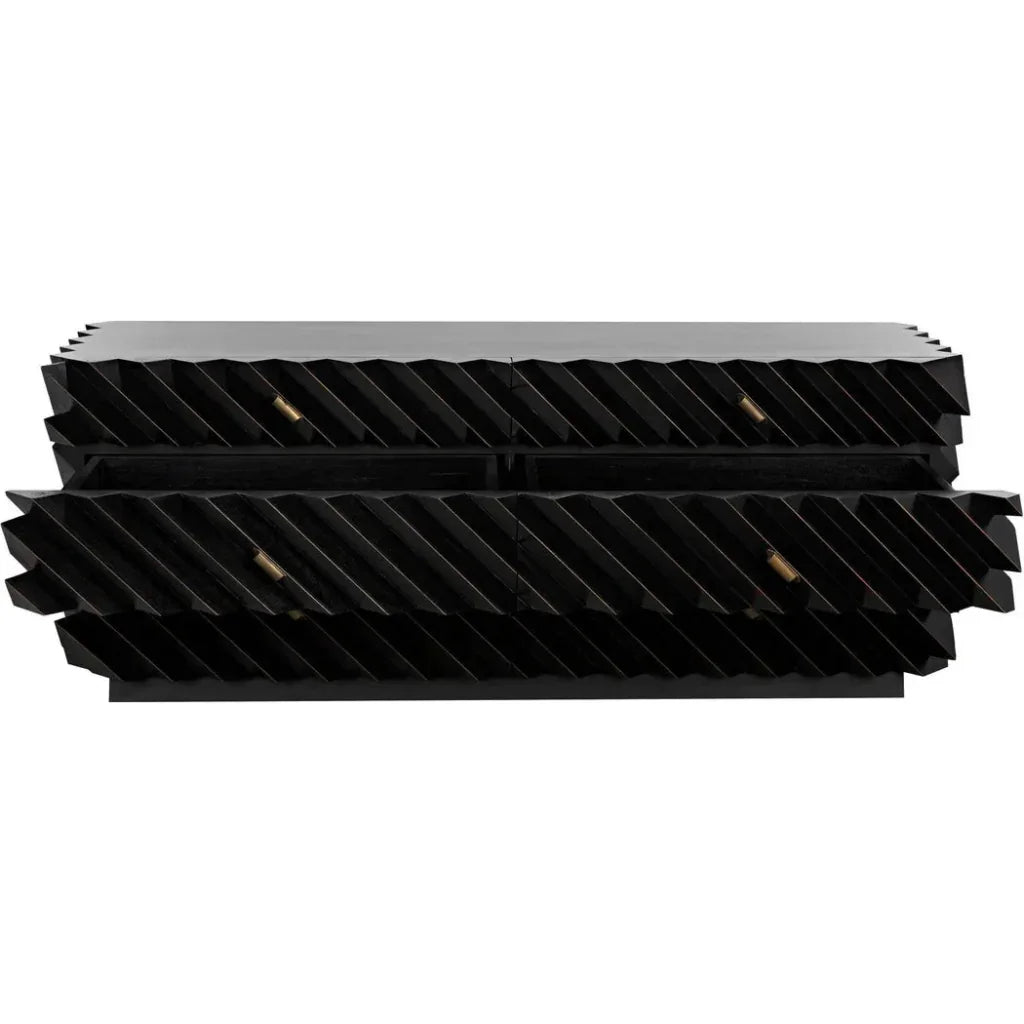 Noir Hikaru Six Drawers Wood Dresser