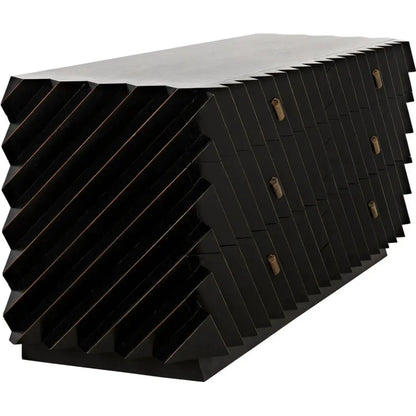 Noir Hikaru Six Drawers Wood Dresser