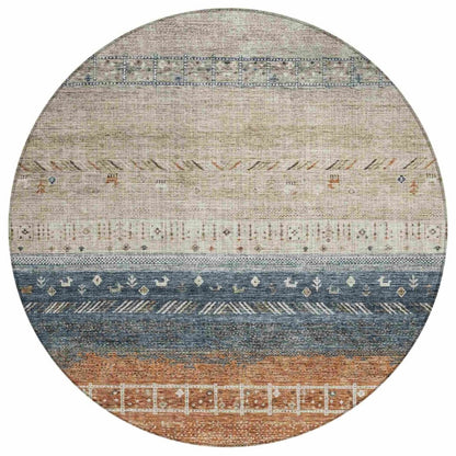 LOOMLAN Rugs Hilda Brown Washable Indoor-Outdoor Rug