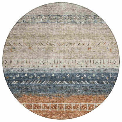 LOOMLAN Rugs Hilda Brown Washable Indoor-Outdoor Rug