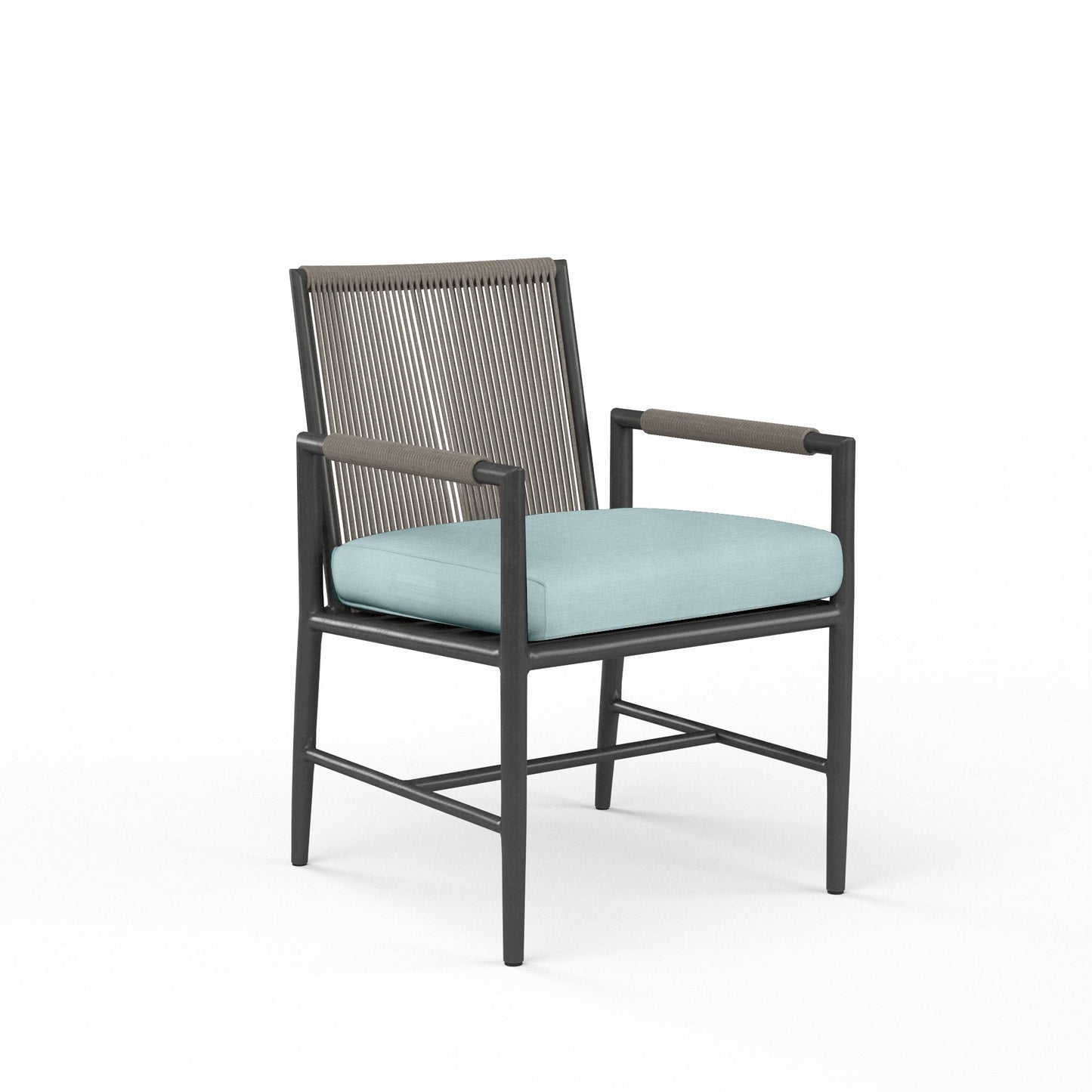 Pietra Sunbrella Upholstered Modern Durability Outdoor Dining Chair (Set of 2)