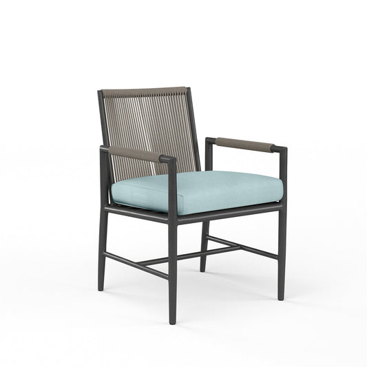 Pietra Sunbrella Upholstered Modern Durability Outdoor Dining Chair (Set of 2)