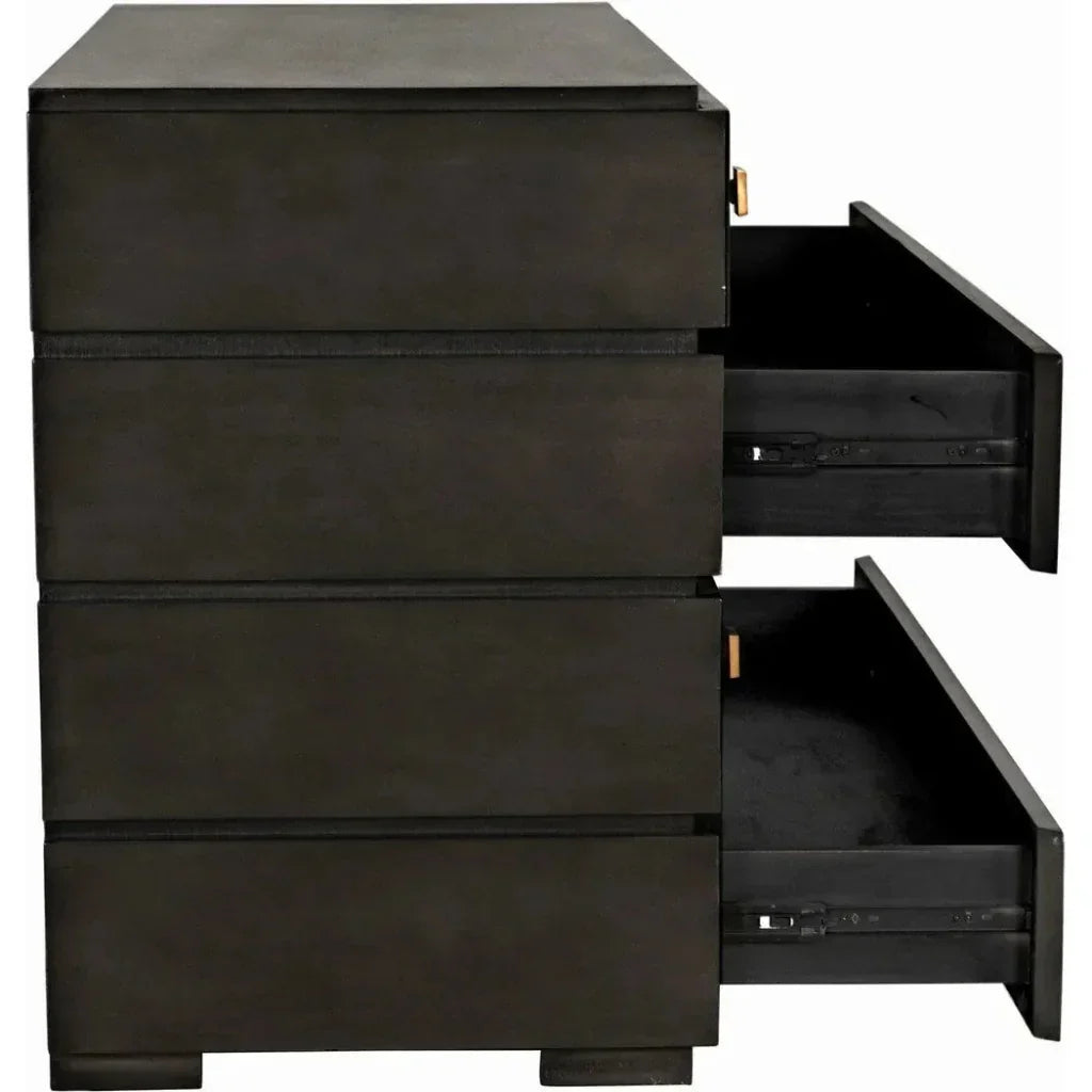 Noir Hofman Four Drawers Wood Dresser