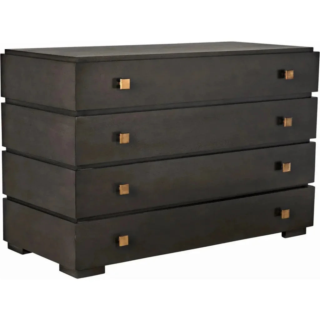 Noir Hofman Four Drawers Wood Dresser