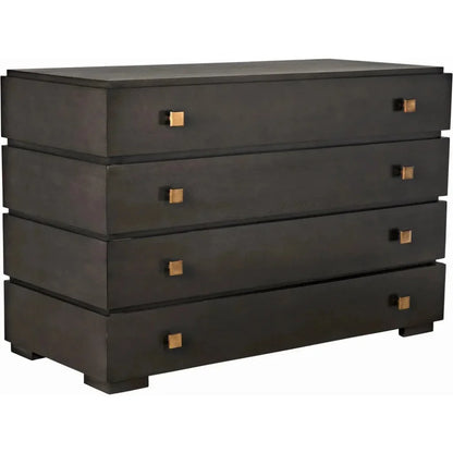 Noir Hofman Four Drawers Wood Dresser