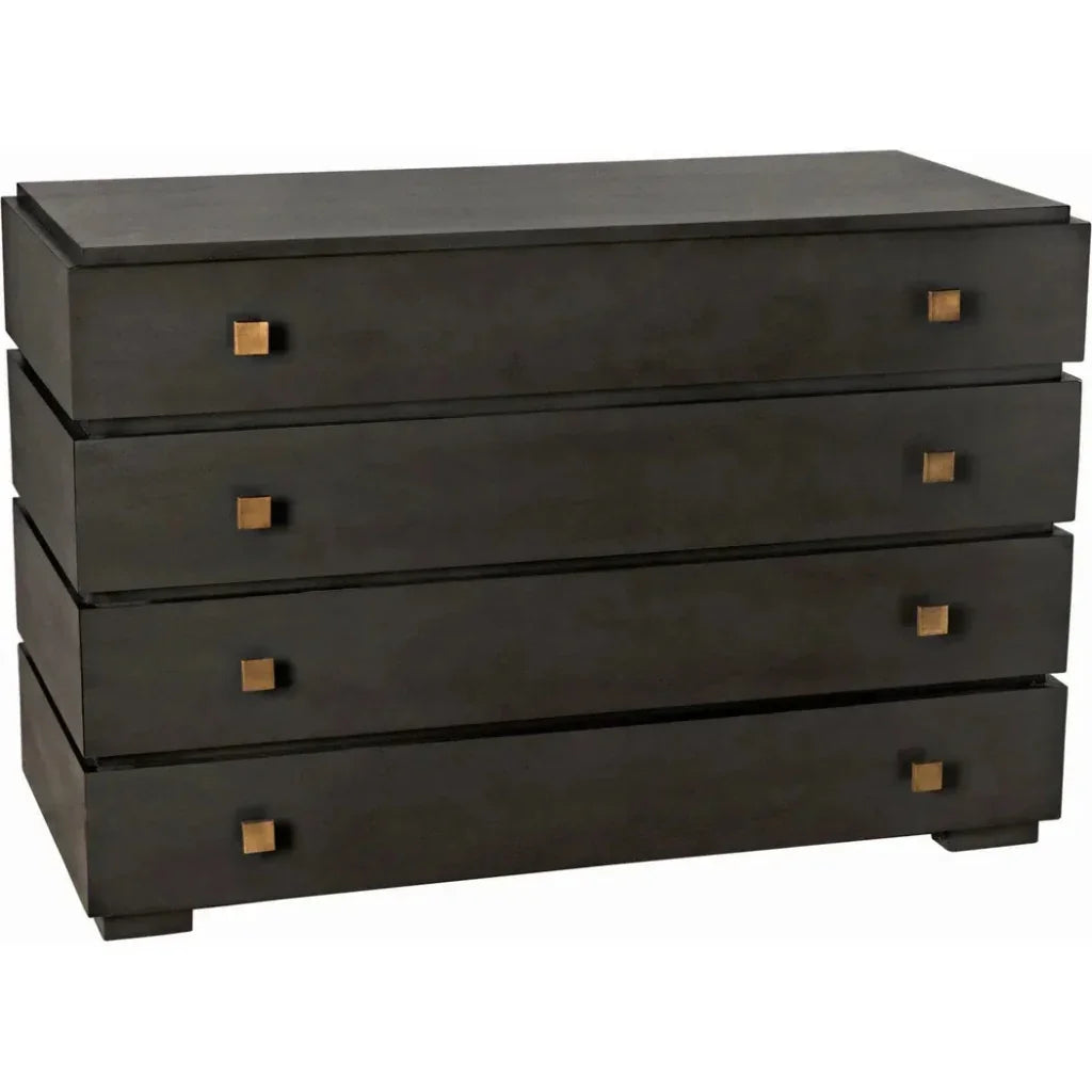 Noir Hofman Four Drawers Wood Dresser
