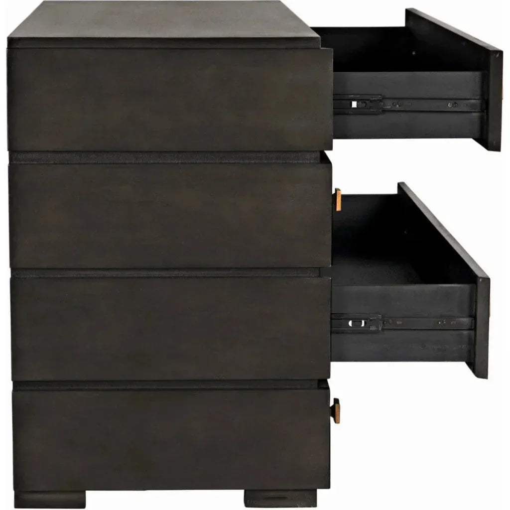 Noir Hofman Four Drawers Wood Dresser