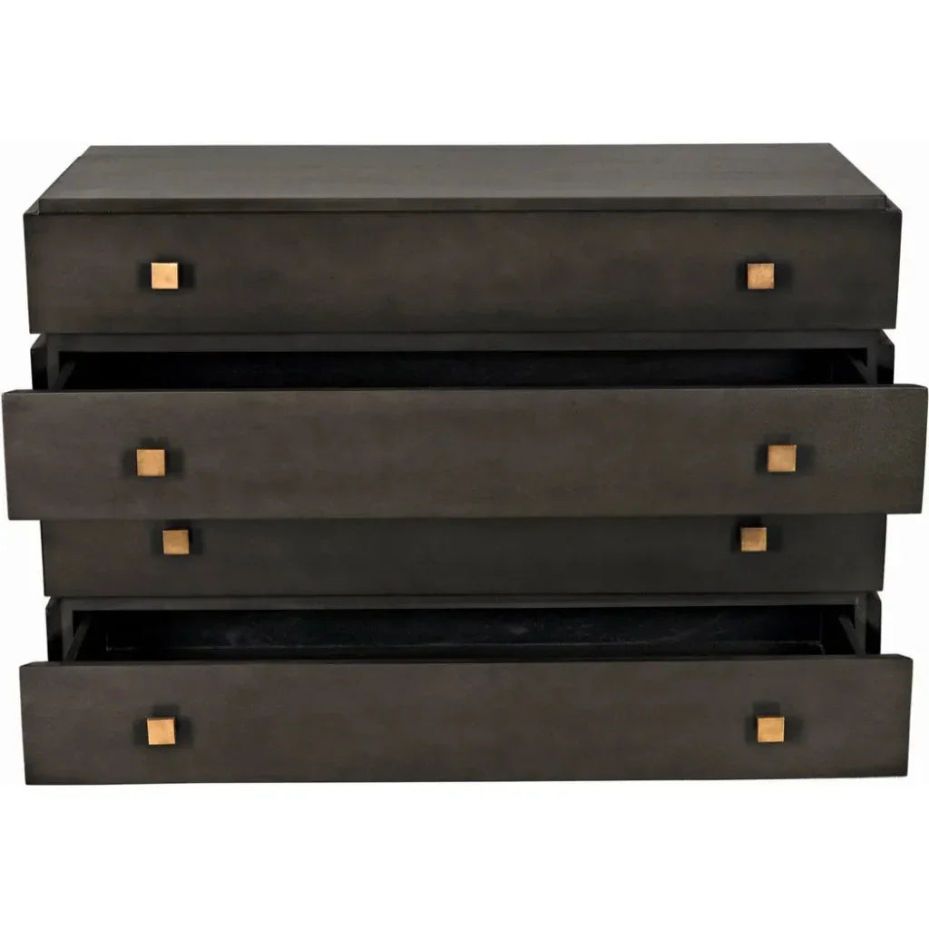 Noir Hofman Four Drawers Wood Dresser