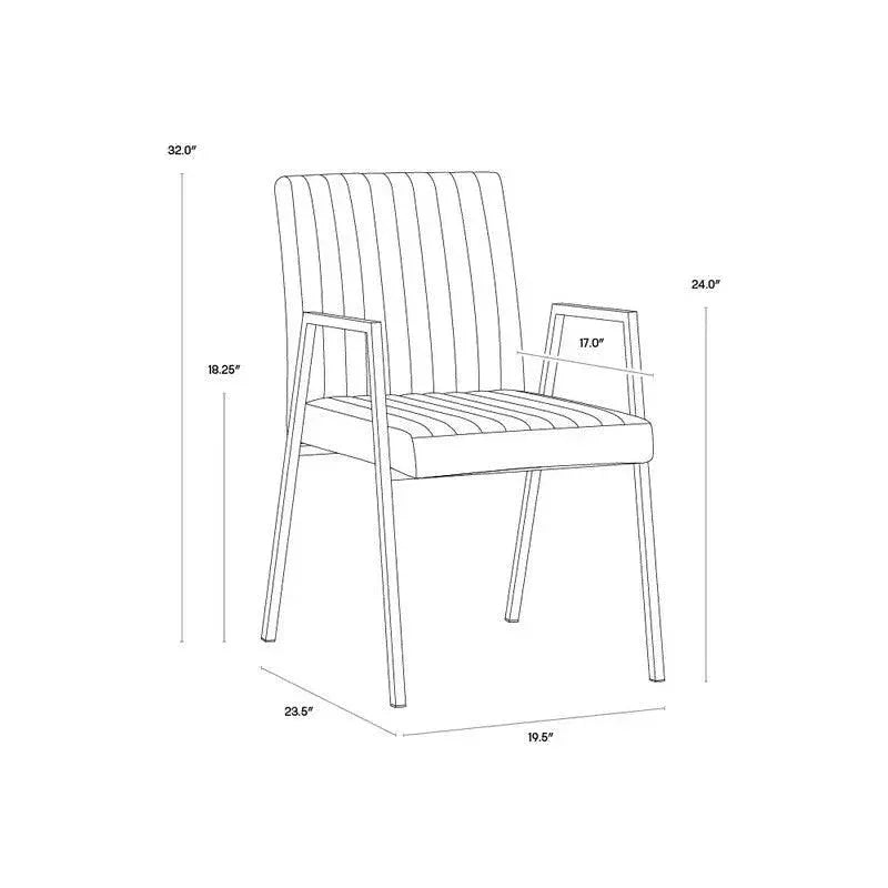 SUNPAN Homer Leather Dining Armchair