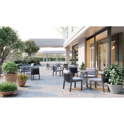 Zuo Modern Horizon Aluminum Gray Dining Chair 2PC