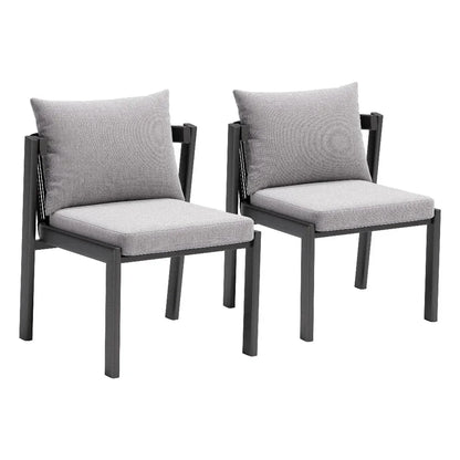 Zuo Modern Horizon Aluminum Gray Dining Chair 2PC