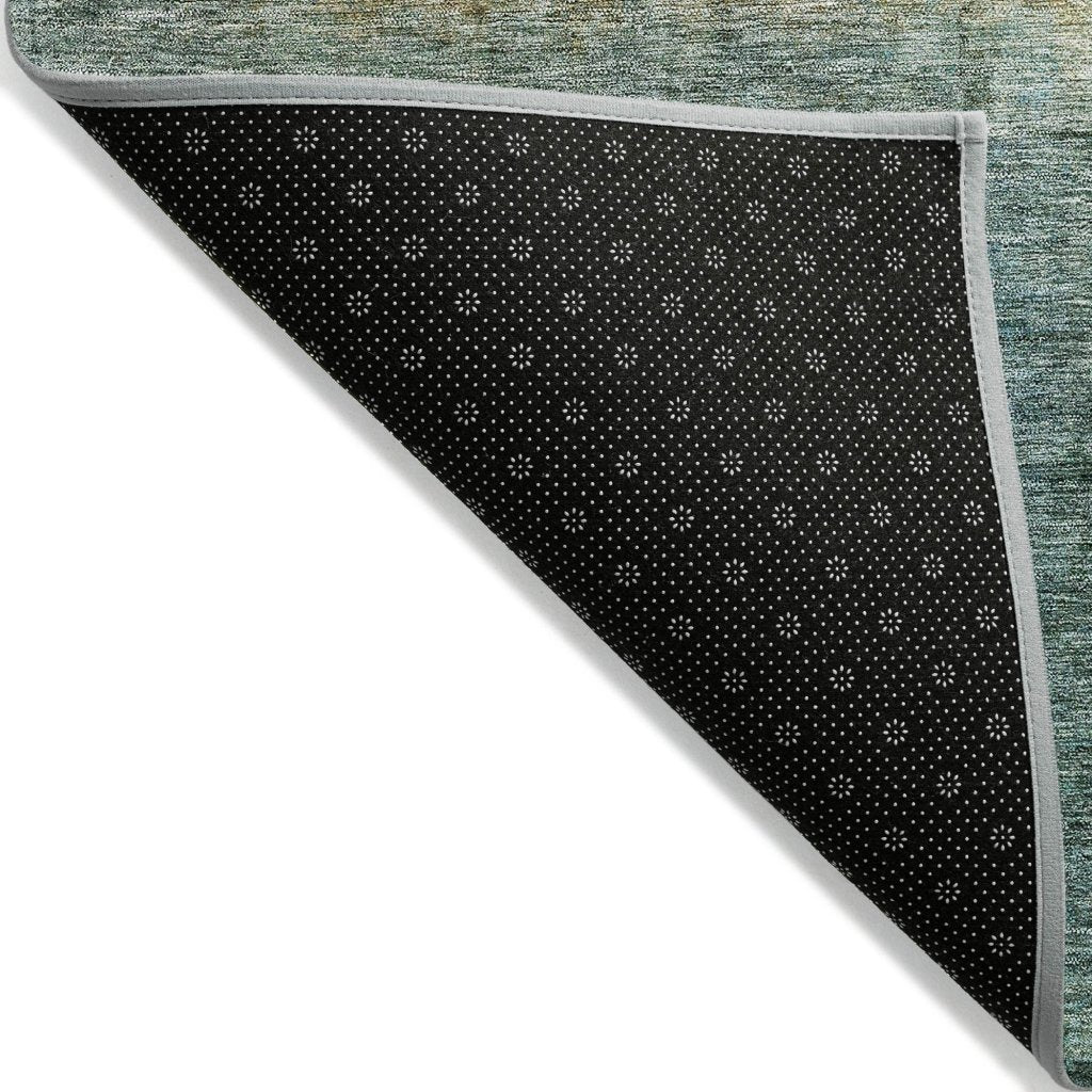 LOOMLAN Rugs Hue Blue Washable Indoor-Outdoor Rug