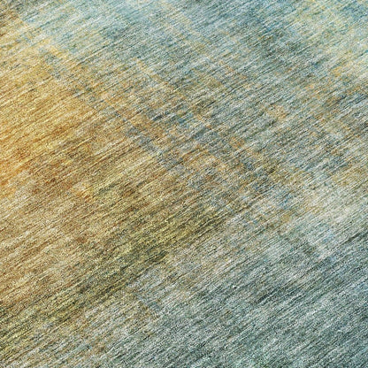 LOOMLAN Rugs Hue Blue Washable Indoor-Outdoor Rug