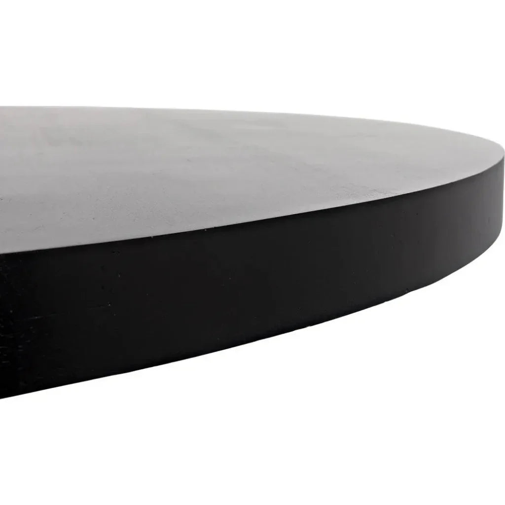 Noir Hugo Round Wooden Dining Table