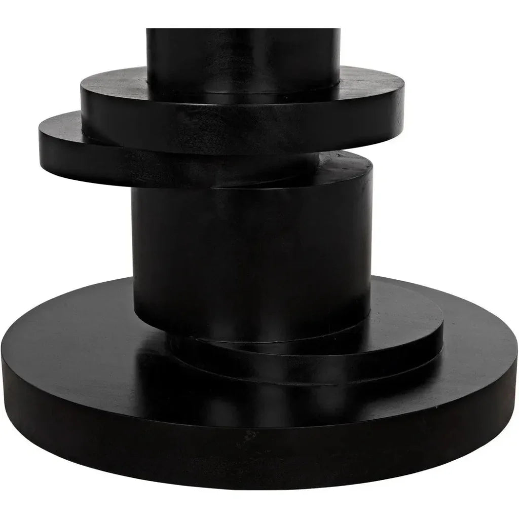 Noir Hugo Round Wooden Dining Table