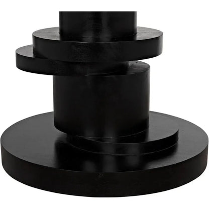 Noir Hugo Round Wooden Dining Table