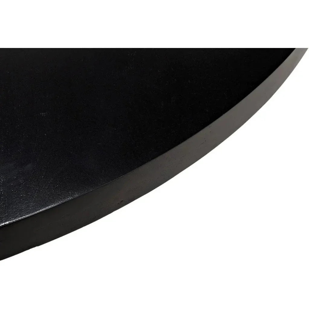 Noir Hugo Round Wooden Dining Table
