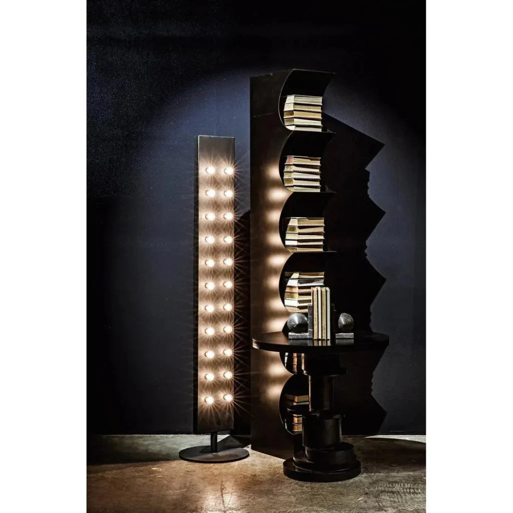 Noir Hugo Round Wood Side Table