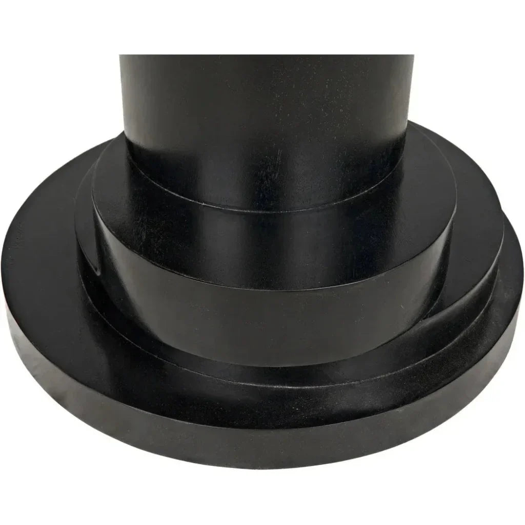 Noir Hugo Round Wood Side Table