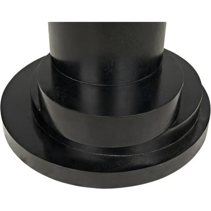 Noir Hugo Round Wood Side Table