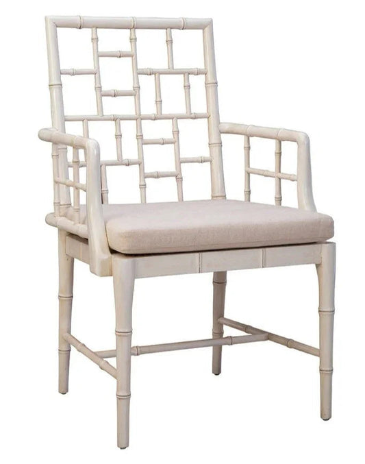Furniture Classics Hugo Wood Framed Cream Arm Chair