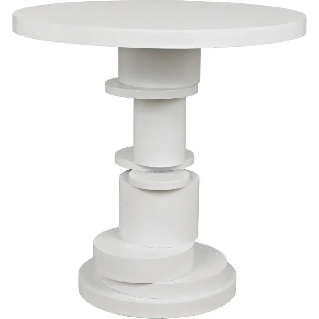 Noir Hugo Round Wood Side Table