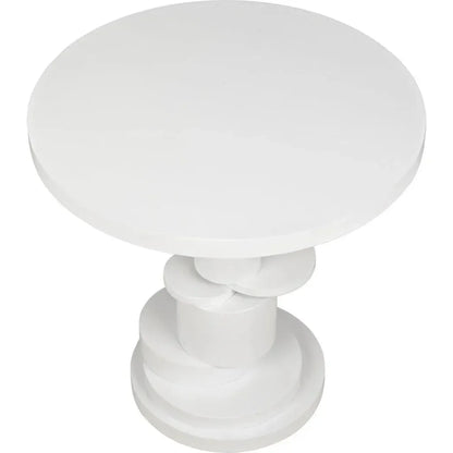 Noir Hugo Round Wood Side Table