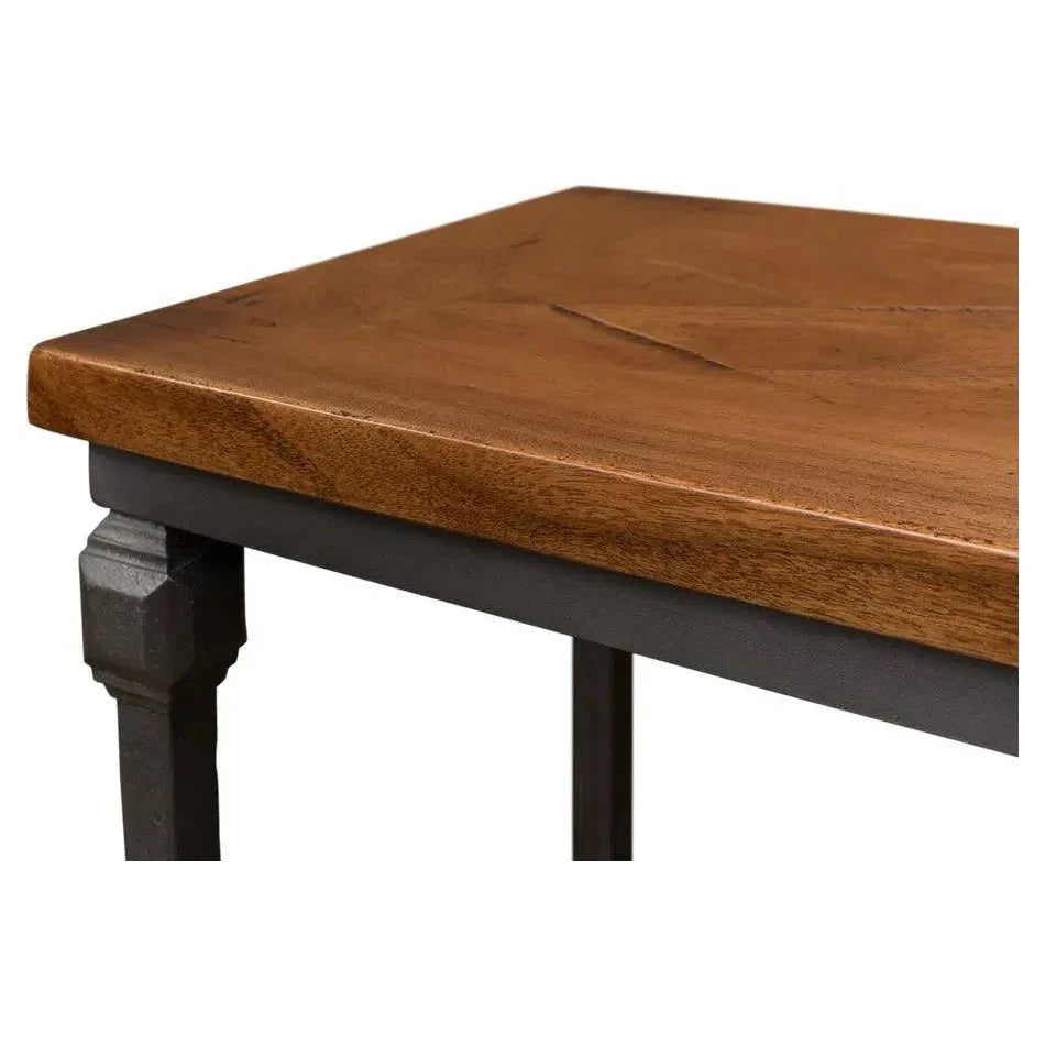 Sarreid Huntsman Console Table Shelf Wood & Iron
