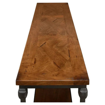 Sarreid Huntsman Console Table Shelf Wood & Iron