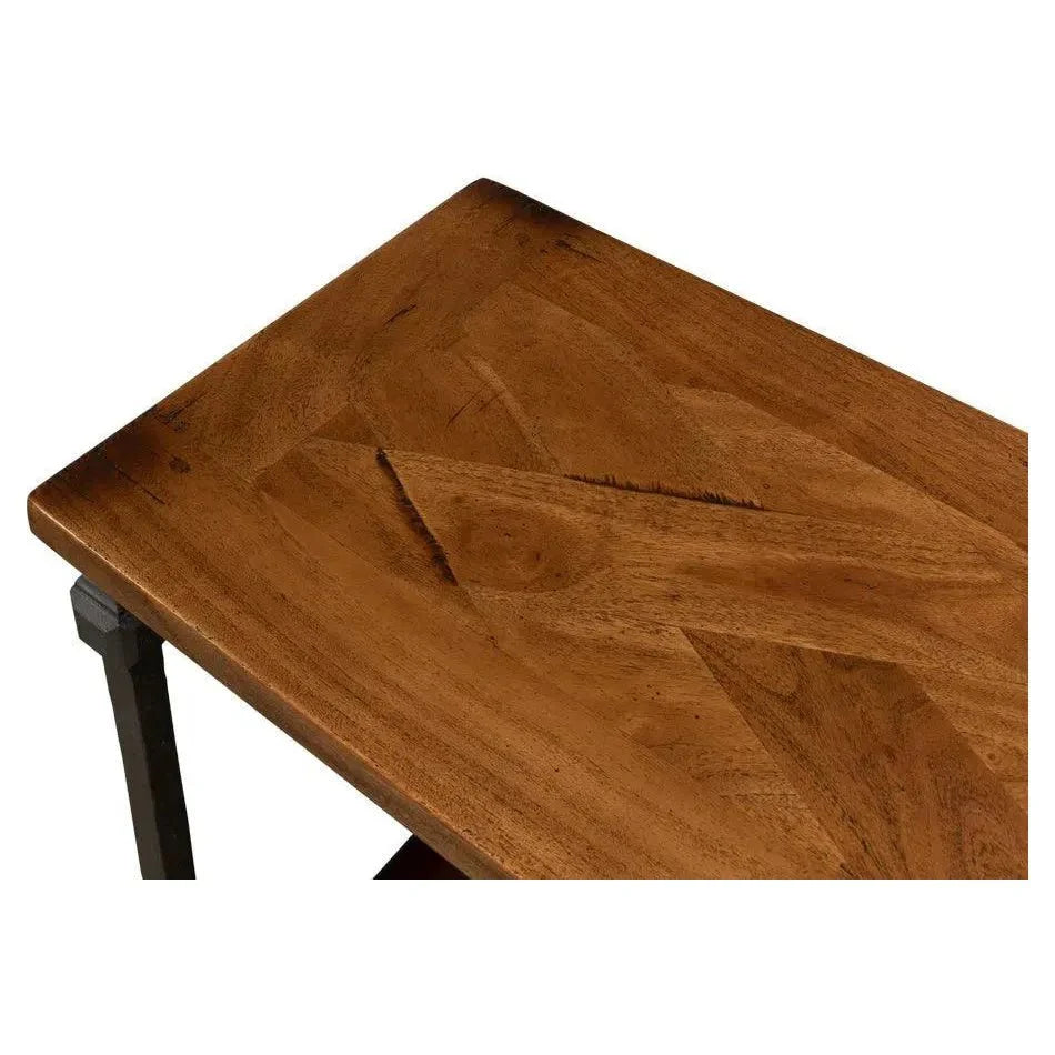 Sarreid Huntsman Console Table Shelf Wood & Iron
