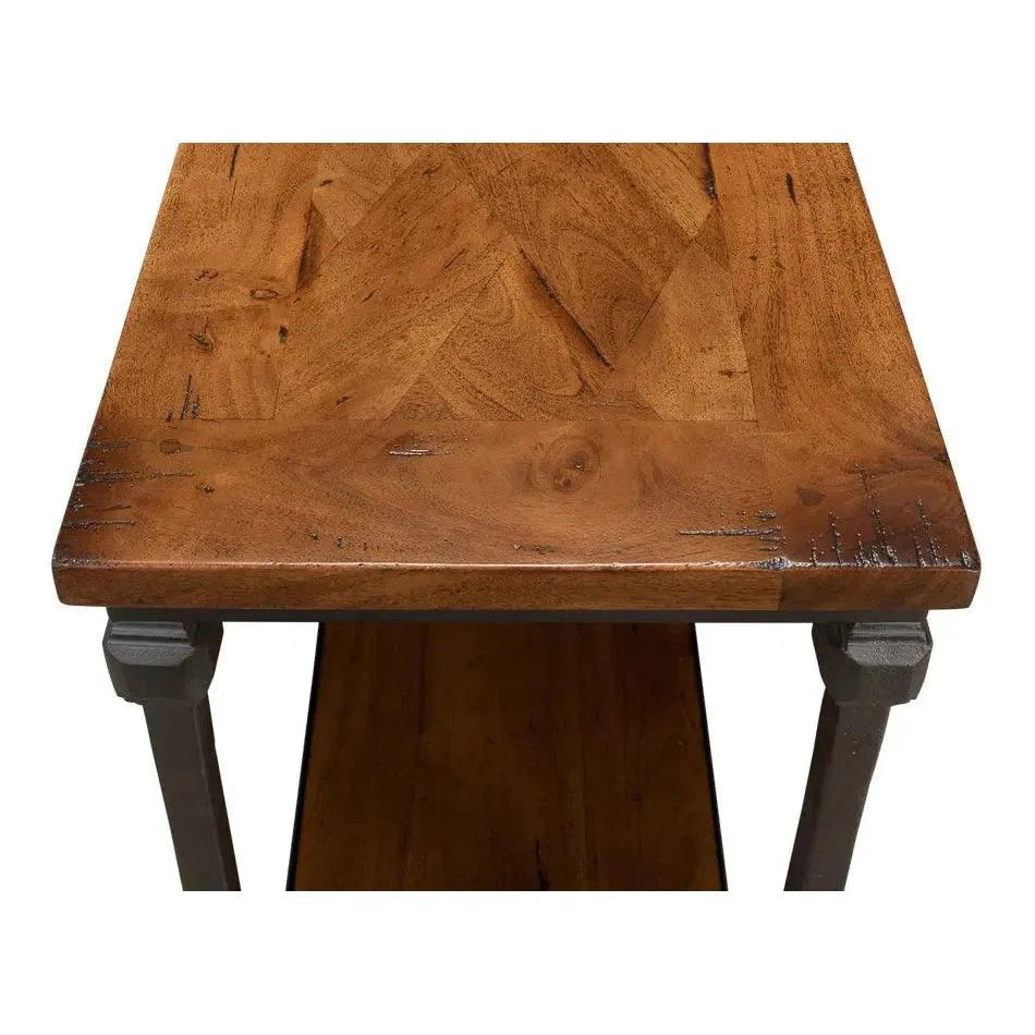 Sarreid Huntsman Console Table Shelf Wood & Iron