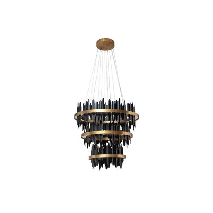 Icarus Gold Aluminum Banded Chandelier
