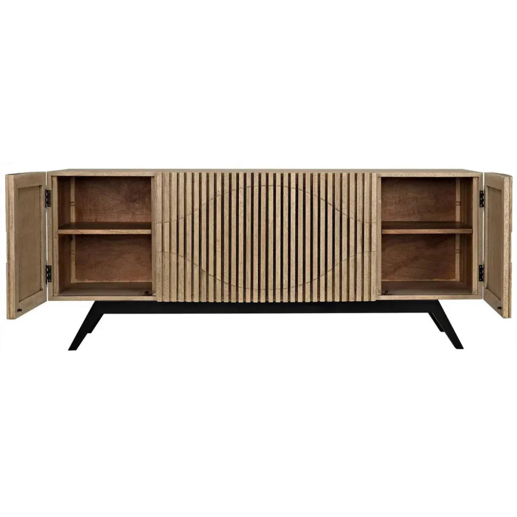 Noir Illusion Four Doors Wooden Sideboard