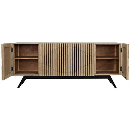 Noir Illusion Four Doors Wooden Sideboard