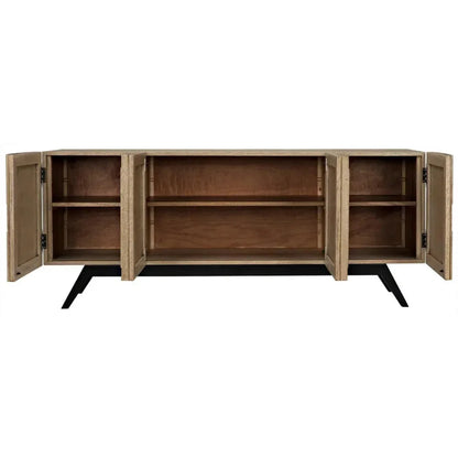 Noir Illusion Four Doors Wooden Sideboard