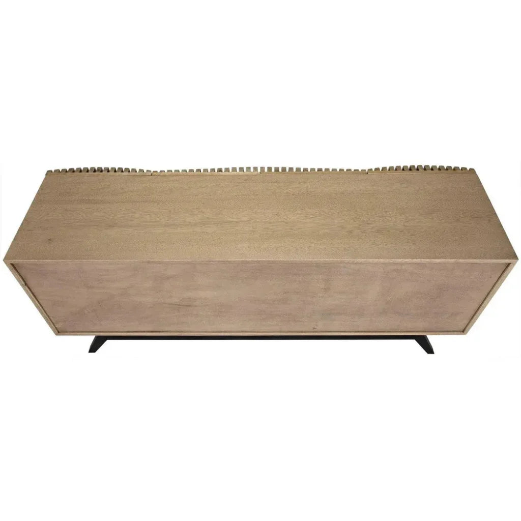 Noir Illusion Four Doors Wooden Sideboard